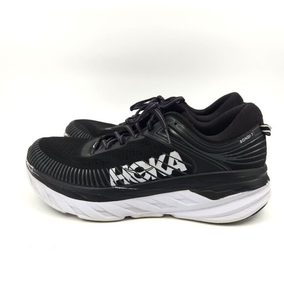 Hoka One One Bondi 7 Shoes Men Size 11 Running Black/White main image 5